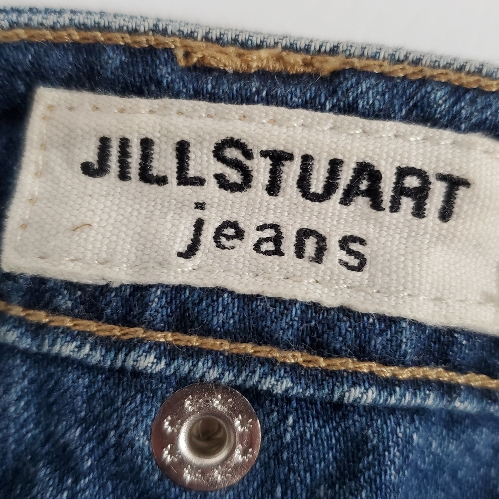 Jill Stuart Blue Denim Mini Skirt 100% Cotton Womens Size 2 - Picture 4 of 5